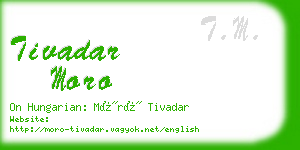 tivadar moro business card